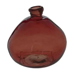 Shop RETIF Vase Rond En Verre Recycl Rouge Ambre H33Cm