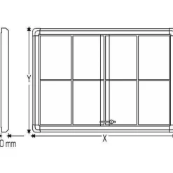 Clearance RETIF Vitrine Fond M Tal Magn Tique Double-Ouverture 18 A4