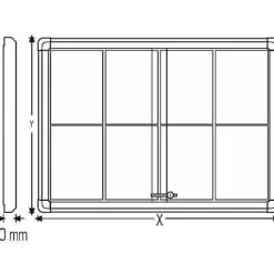 Cheap RETIF Vitrine Maxi Fond M Tal Magn Tique Portes Coulissantes10 A4