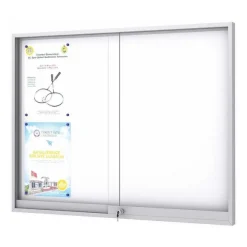 Outlet RETIF Vitrine Midi Fond M Tal Magn Tique Portes Coulissantes Coins Arrondis 9 A4
