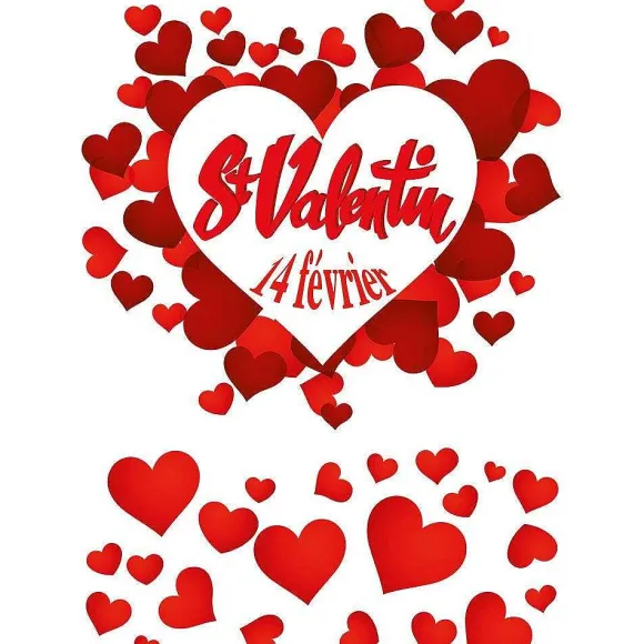 Store RETIF Vitrophanie C Ur St Valentin - 50 X 70 Cm