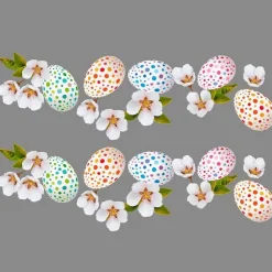 Cheap RETIF Vitrophanie Frises D' Ufs De P Ques Et Fleurs De Cerisier - 70 X 100 Cm