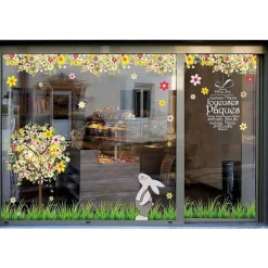 Flash Sale RETIF Vitrophanie Petites Fleurs Multicolores D Couper - 50 X 70 Cm