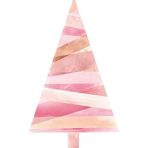 Shop RETIF Vitrophanie Sapin Rose Aquarelle